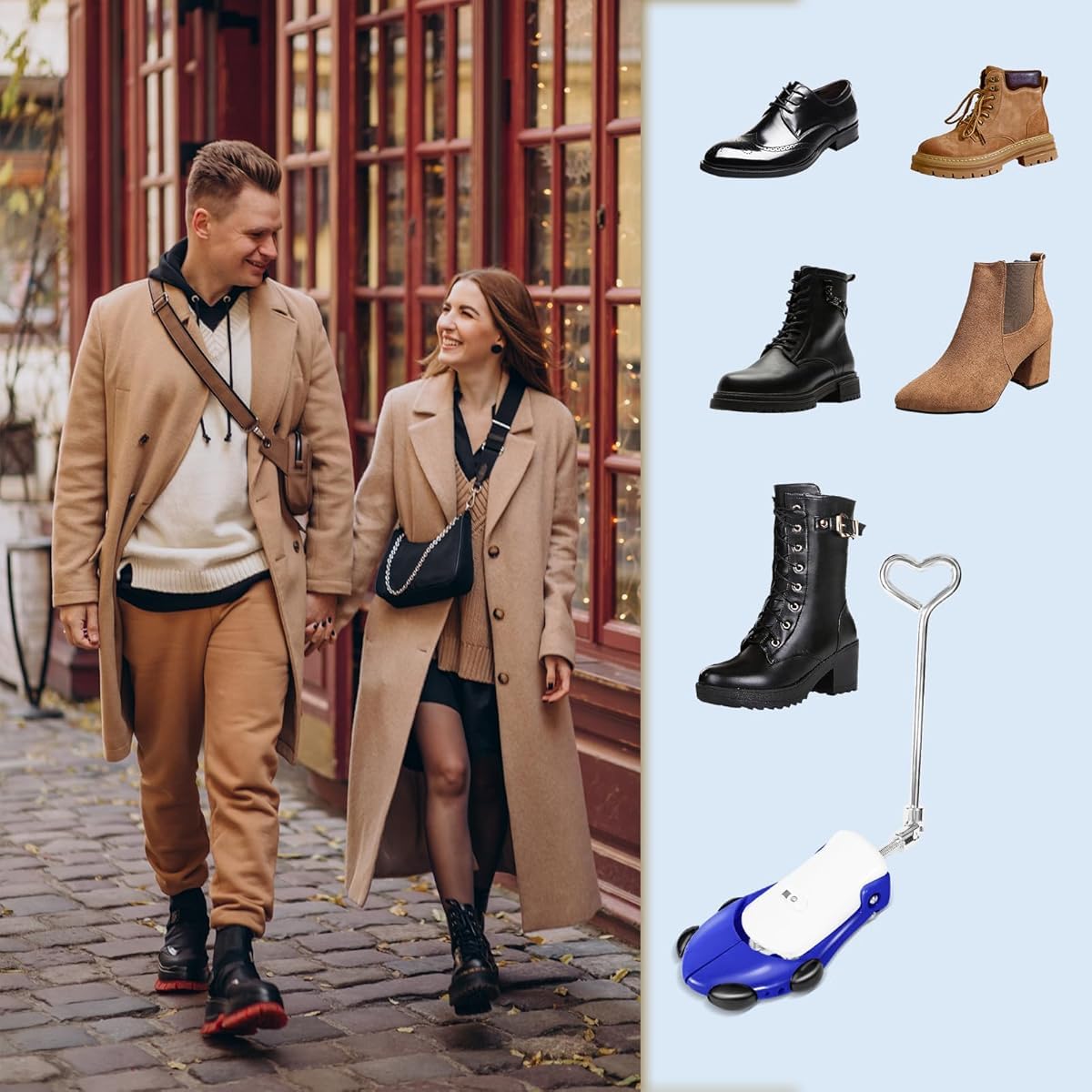 MAYCREATE Shoe Stretcher for Boots and Shoes featuring Adjustable Mechanism for Sizes 6.5–12 | Relieves Pressure and Expands Fit