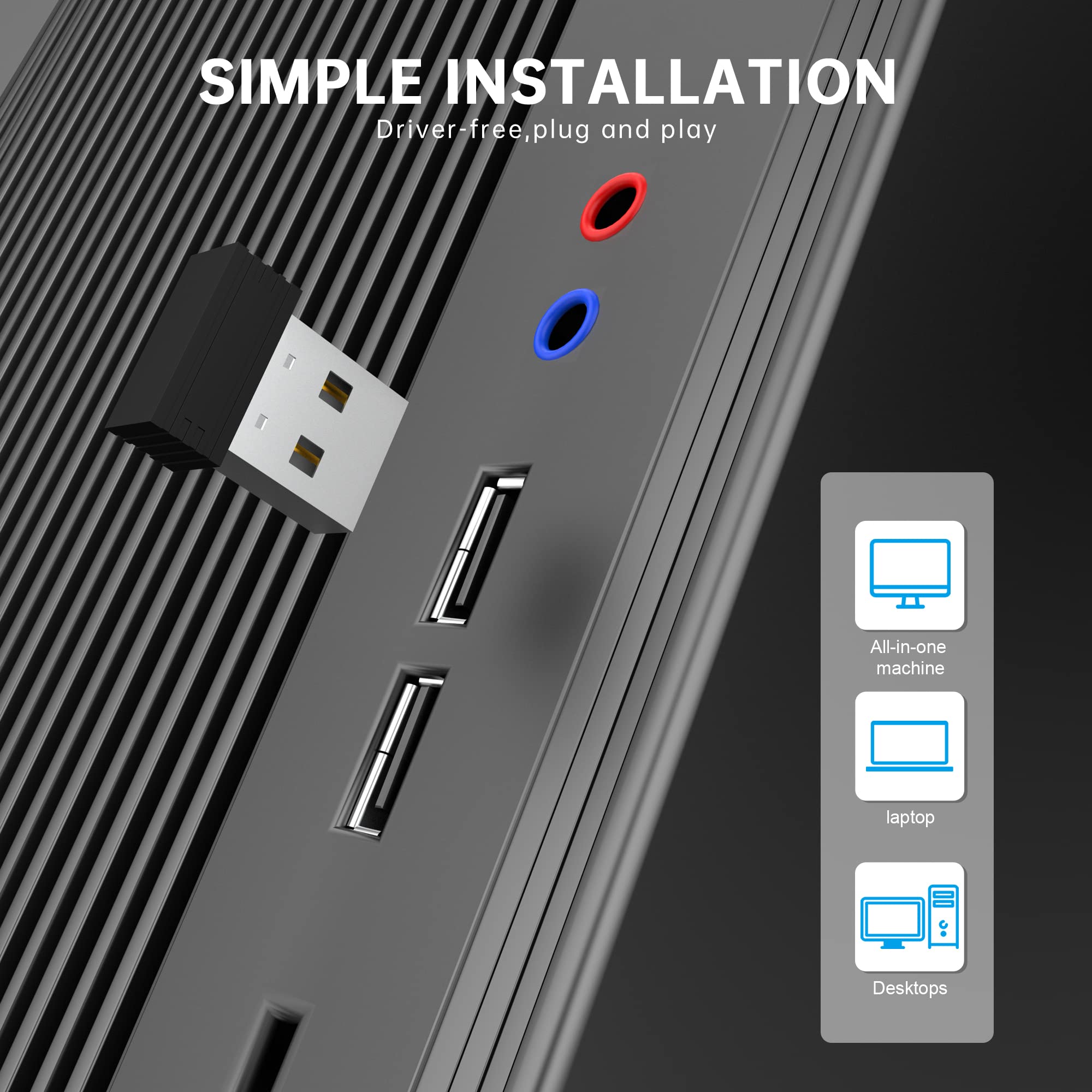 Verilux Mouse Jiggler for Telecommuting with 2 Moving Modes and Type C Adapter | Driver Free USB Mover