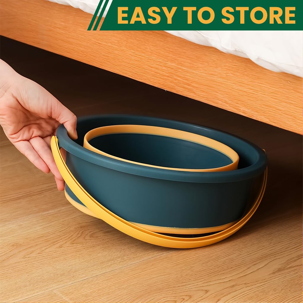 ZIBUYU Foldable Bucket for Camping and Travel featuring 10L Capacity and Leak-Proof Design