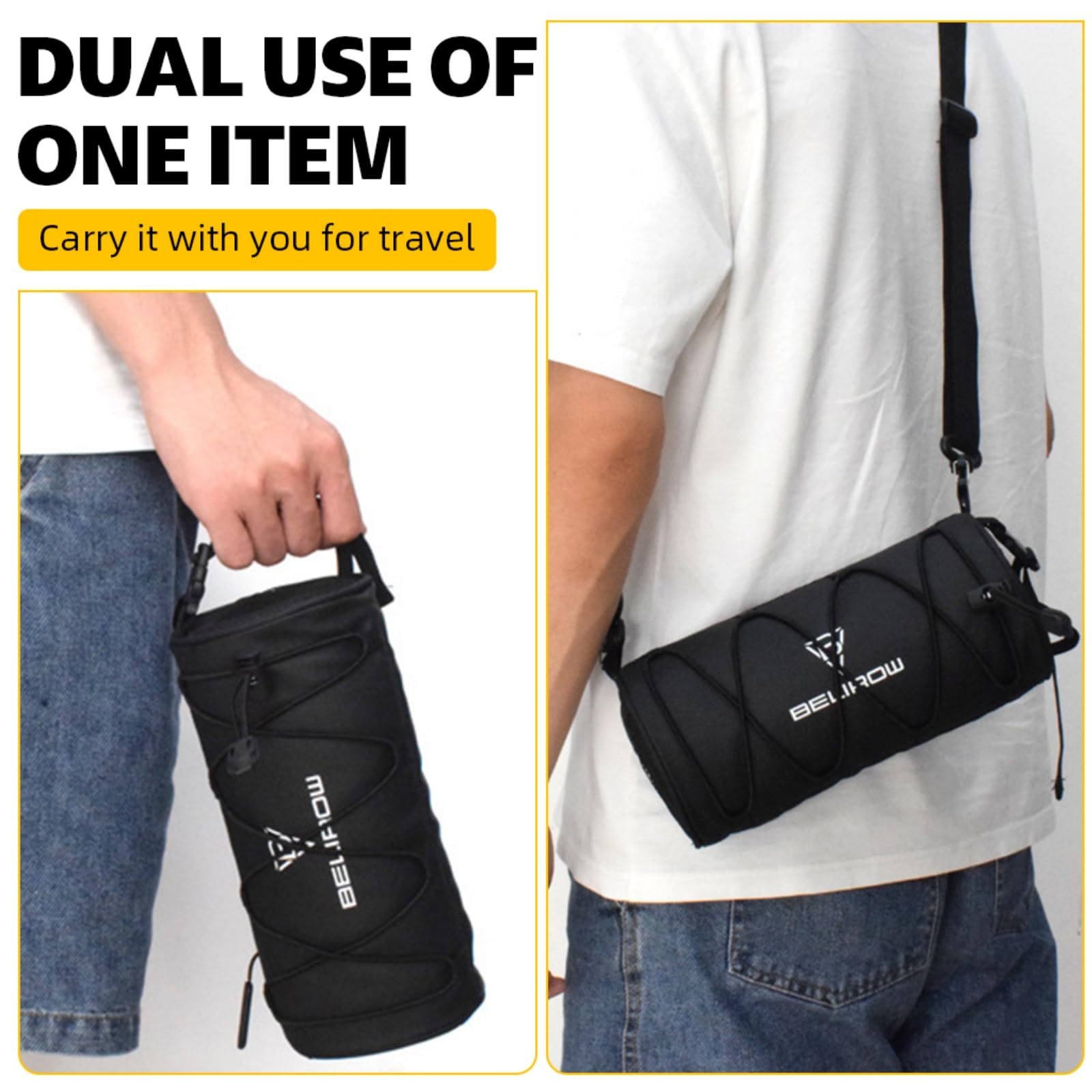 PROBEROS Cycle Frame Bag for Bike Storage with PU Waterproof Coating and 5L Capacity