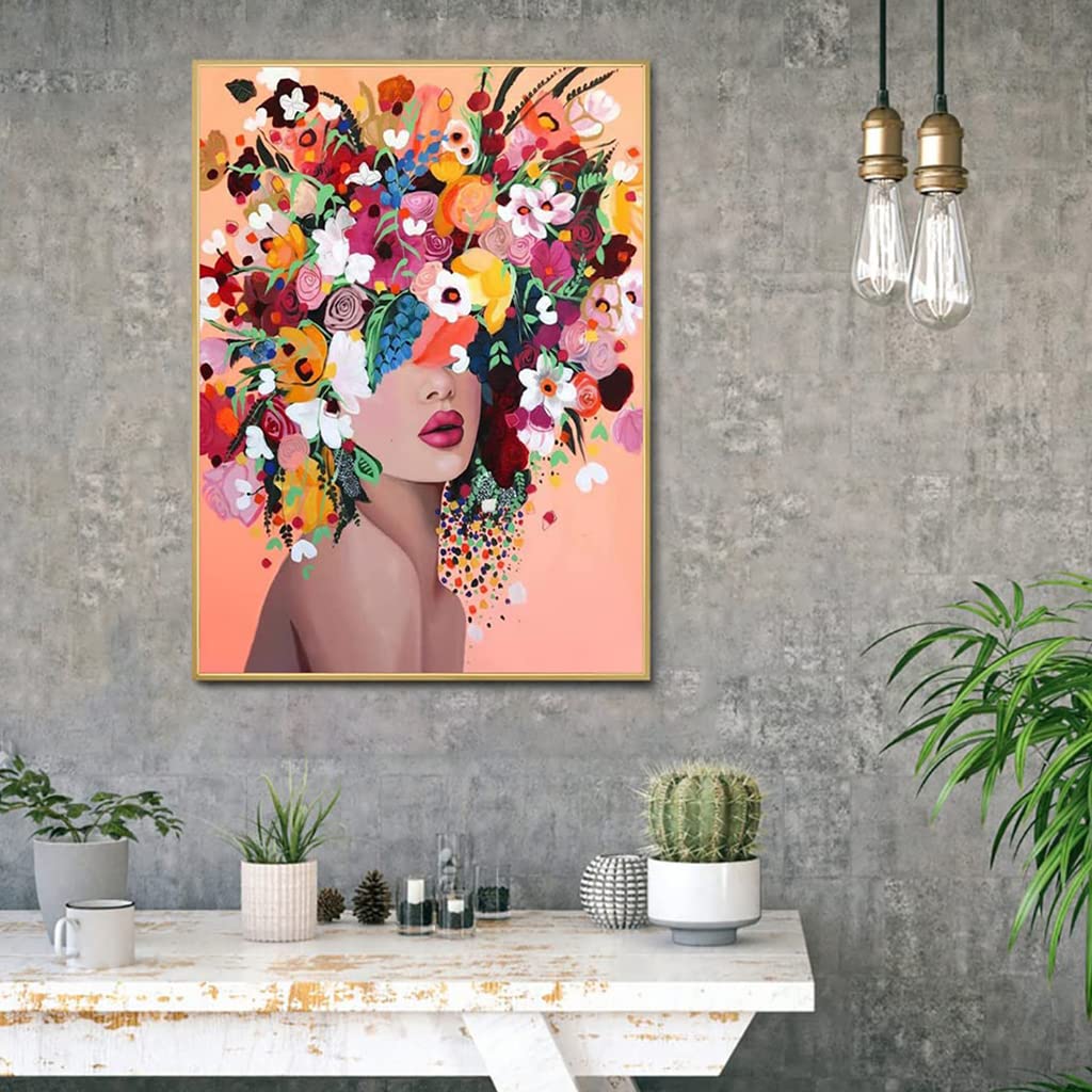 HASTHIP Diamond Painting Kit for DIY Crafts featuring 12x16 inch Flower Canvas | 3PCS Set
