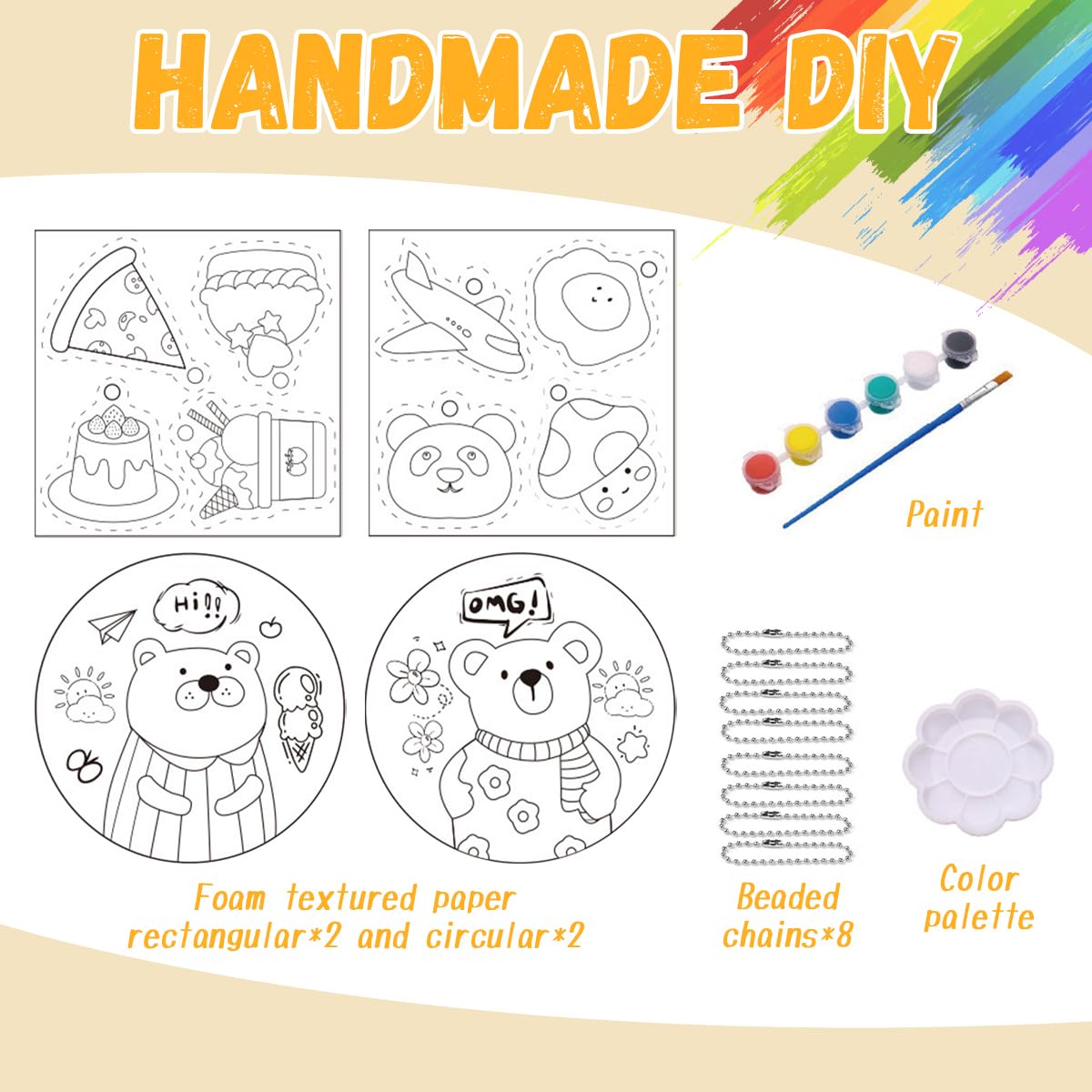 HASTHIP Foam Texture Painting Kit for DIY 3D Madhubani Art featuring Water-Puffed Foam | Creative Gift for Girls Ages 8-12
