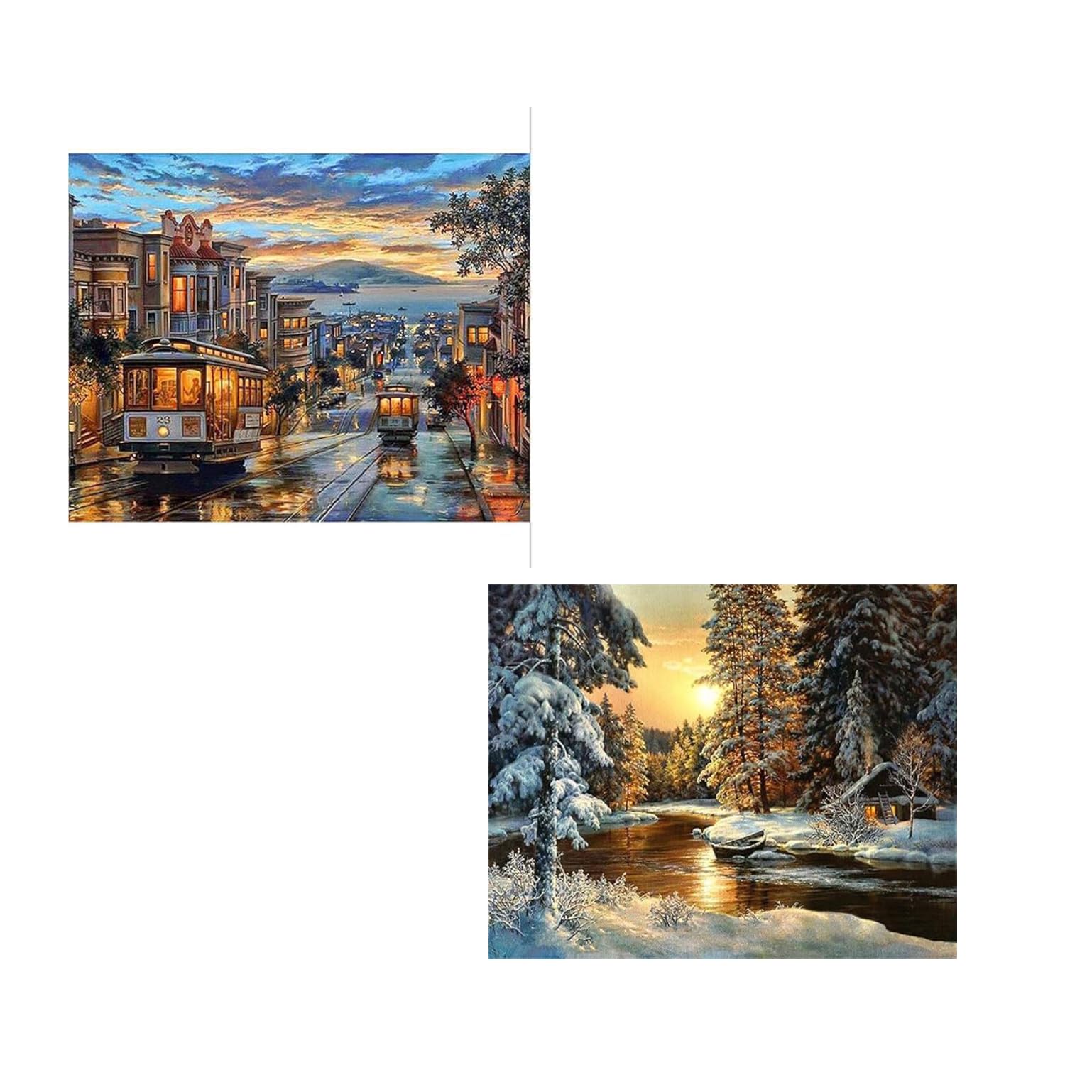 HASTHIP® DIY Paint by Numbers Kit for Adults, 16x20 Inch Pre-Printed Canvas with Brushes, Multicolor Oil Painting Set for Beginners, Home Decoration, Journaling, Scrapbooking, Crafts Combo