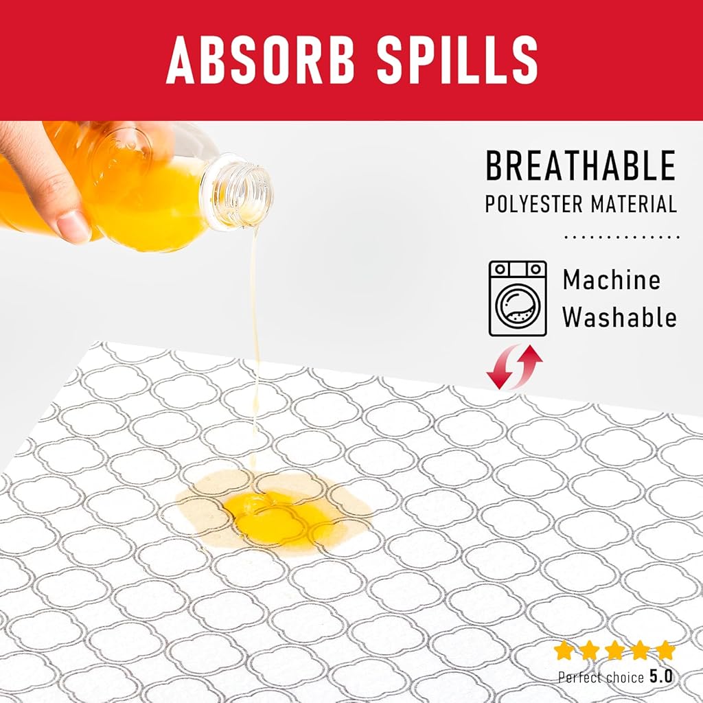 Supvox® 2-in-1 Fridge Mats and Fresh-Keeping Shelf Liners, Absorbs Excess Moisture, BPA-Free,6 Pack, 12