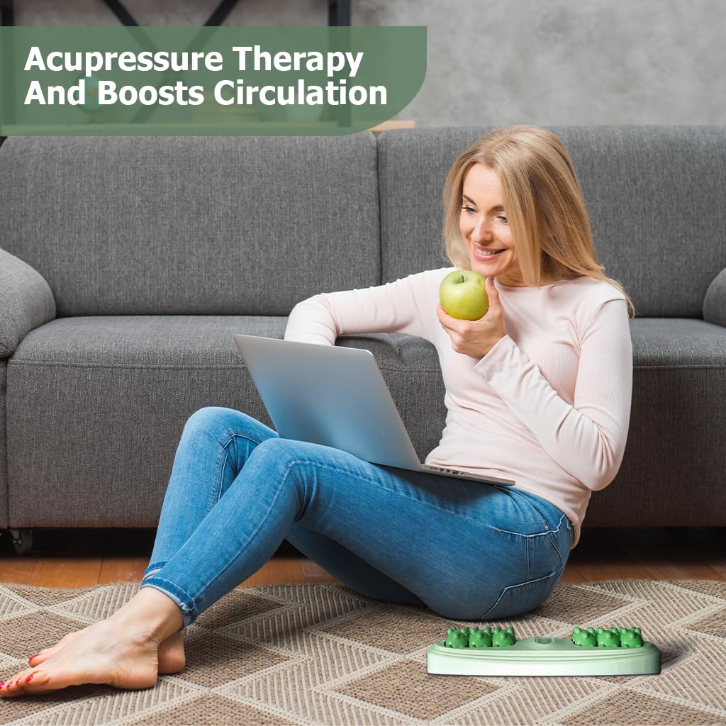 HANNEA Foot Massager Roller for Pain Relief with Acupressure Design 2PCS Green | Relaxation