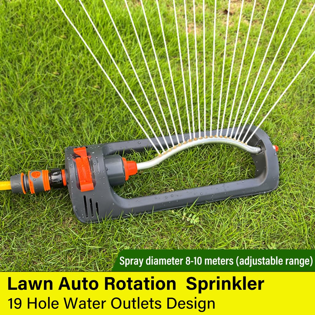 HASTHIP® Garden Sprinker for Garden Agriculture Watering, 180° Auto Irrigation Sprinkler Adjustable Irrigation Angle Sprinkler, Gardening Watering Systems for Outdoor Grass Garden Yard Lawns