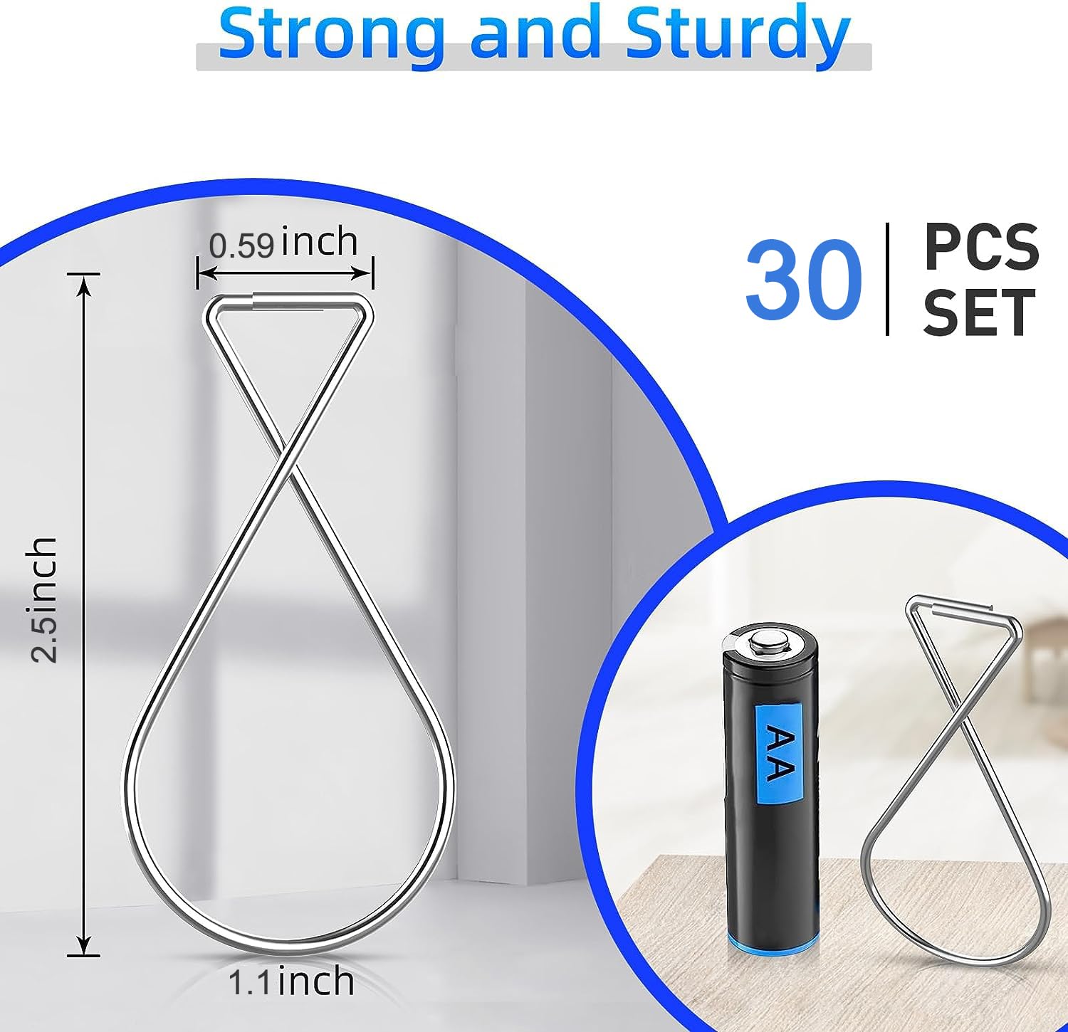 Serplex Ceiling Hanger Hooks for Drop Ceilings 30 Pack with Elastic Cross Clip Design | Metal Clips for Hanging Decor and Signs