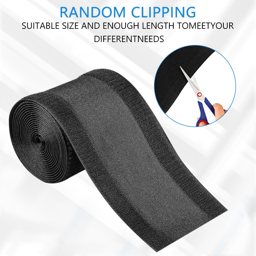 HASTHIP Floor Cable Cover for Office Carpet with Self-Adhesive Hook and Loop Fastening 3.3ft