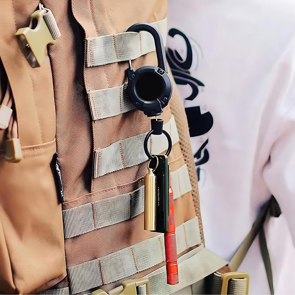 HASTHIP ID Card Holder for Work and School with 23.6 in Retractable Reel & Steel Wire Clip