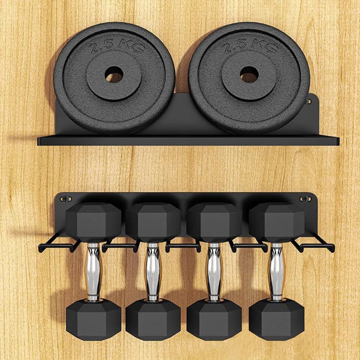 Serplex Power Tool Organizer for Wall Mount Garage with 2pcs Metal Racks featuring Screw Mount Design