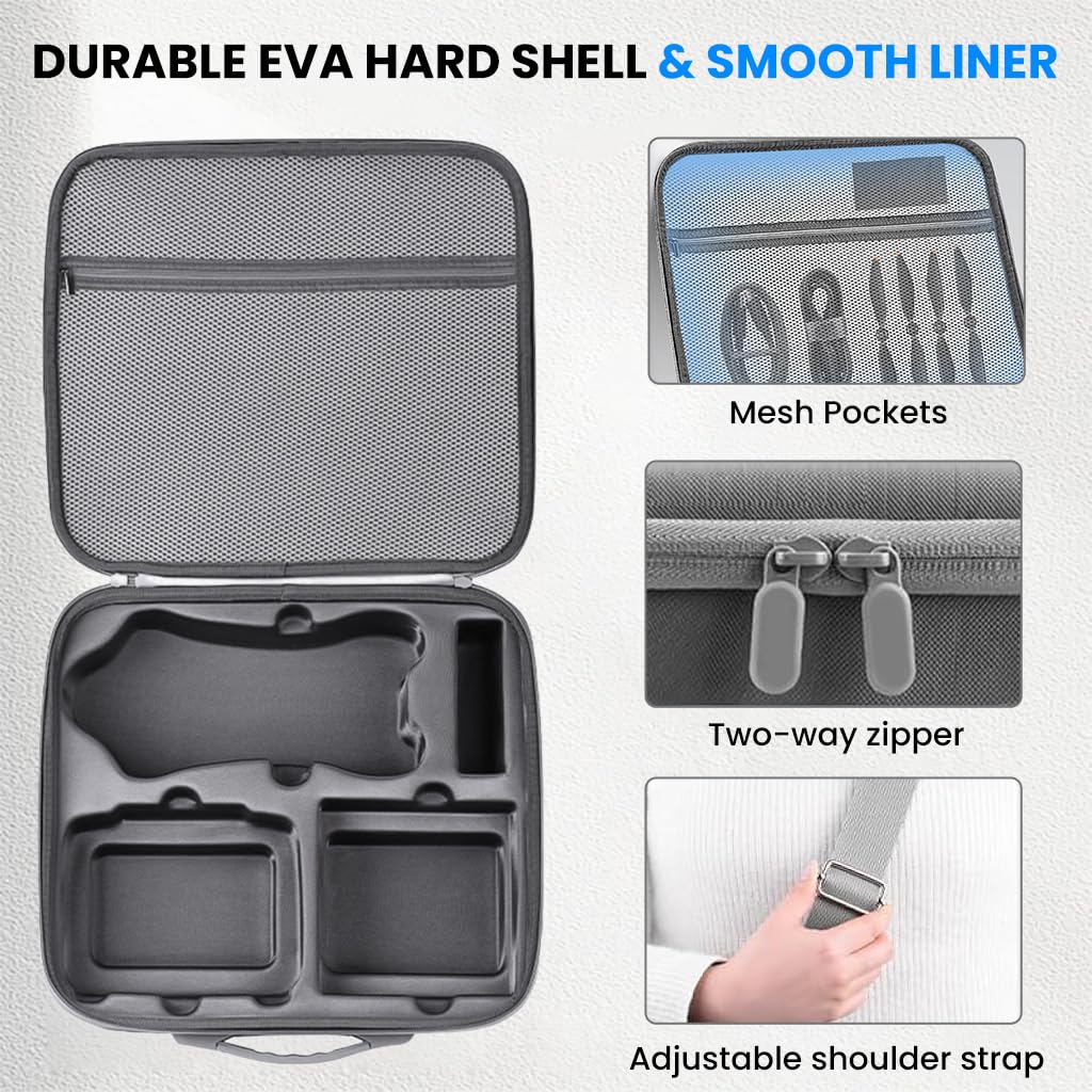 ZORBES Mavic 4 Pro Drone Carry Bag with Custom Molded EVA Hard Shell and Shoulder Strap
