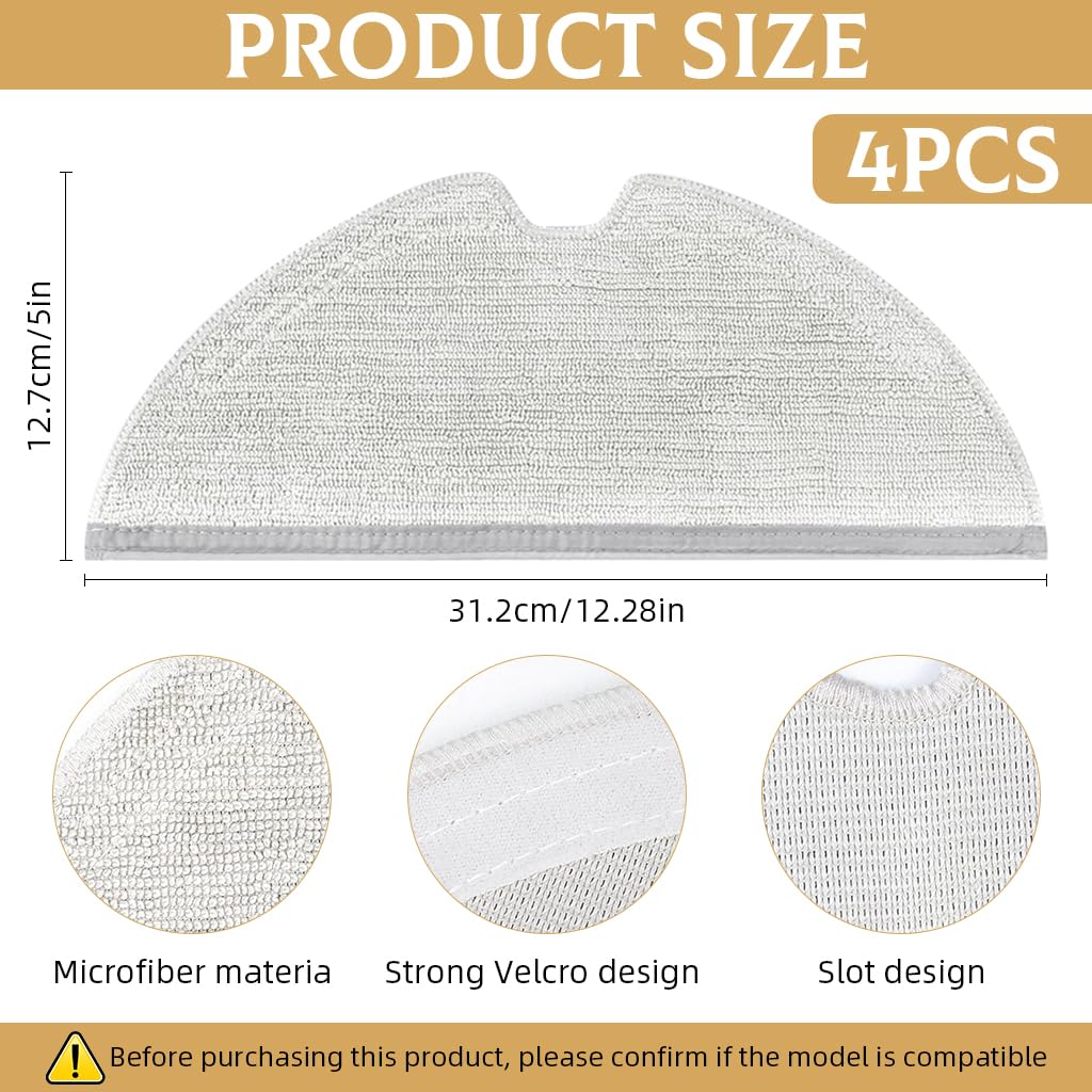 HASTHIP Mop Cloth Replenishment Kit for Dreame D9 L10 F9 Robots including 8PCS Washable Pads