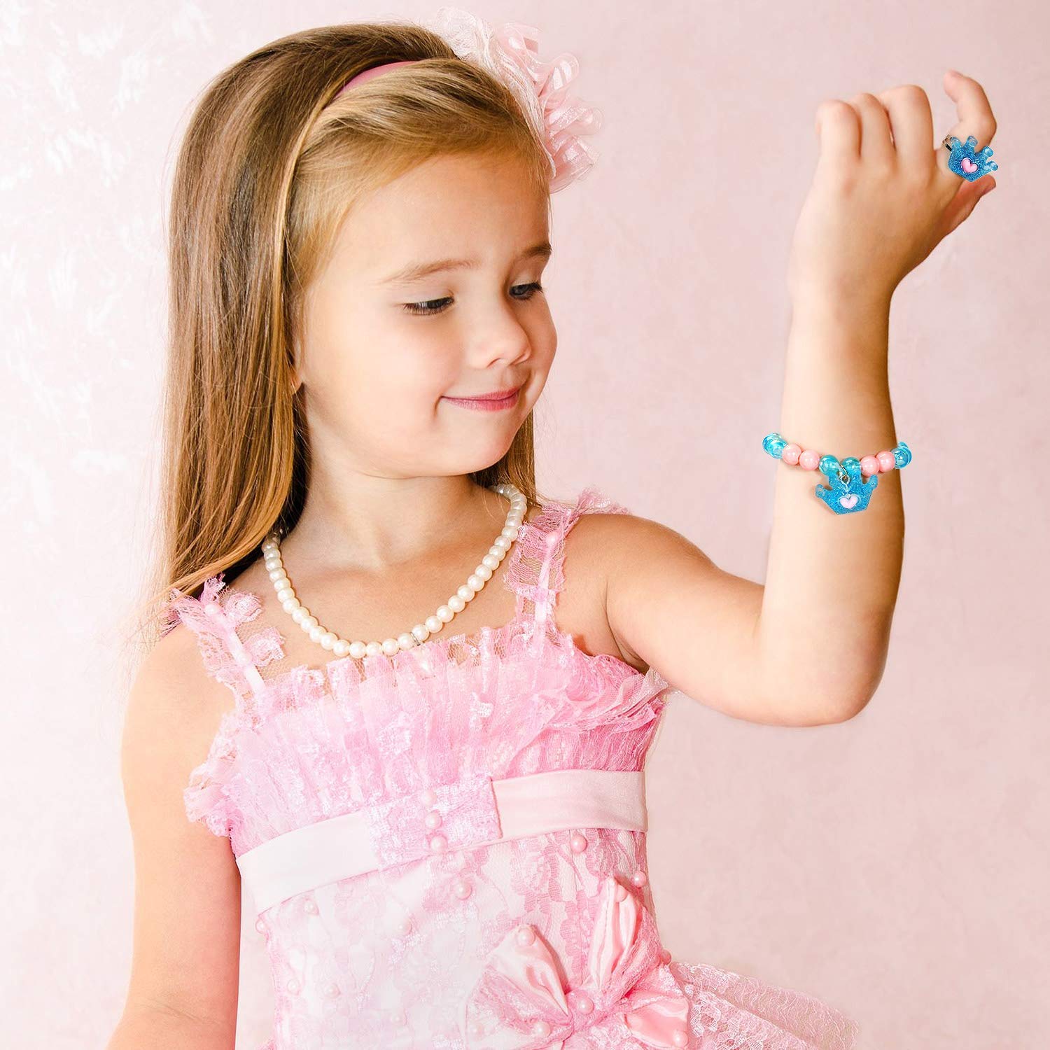PATPAT Unicorn Bracelet Set for Girls featuring 12 pcs 6.3 in Stretch Design and Colorful Beads | Ideal Gift Jewelry