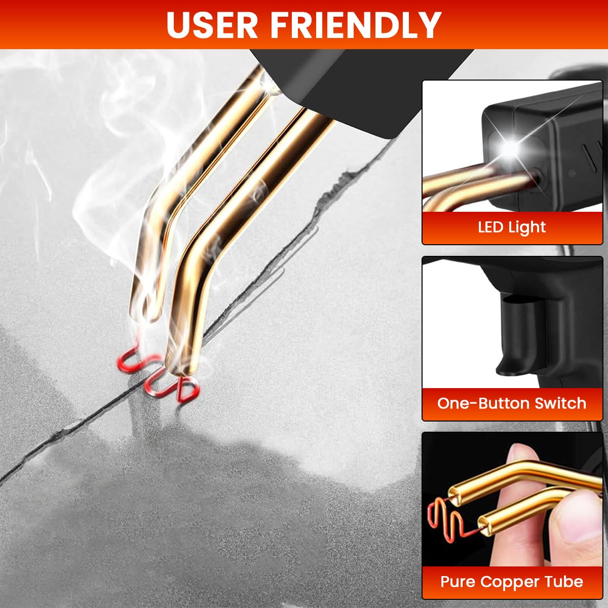 Serplex Plastic Welder for Car Bumper and Kayak Repairs with 50W Fast Heat and 200 Staples