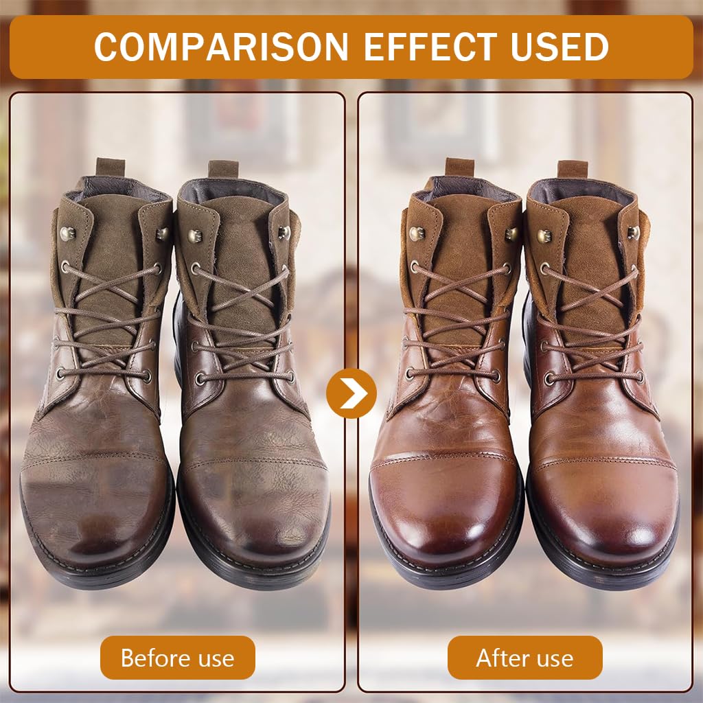 HASTHIP Leather Polish Paste 60g for Furniture and Car Interiors with Brush | Dual-Action Cleaning and Conditioning