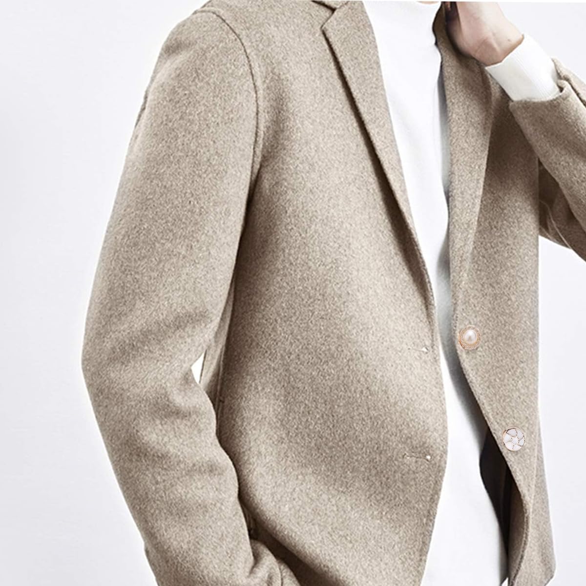 SANNIDHI Shirt Buttons for Clothes and Coats featuring 30pcs 18mm Faux Pearl Designs | Sew in Craft Buttons