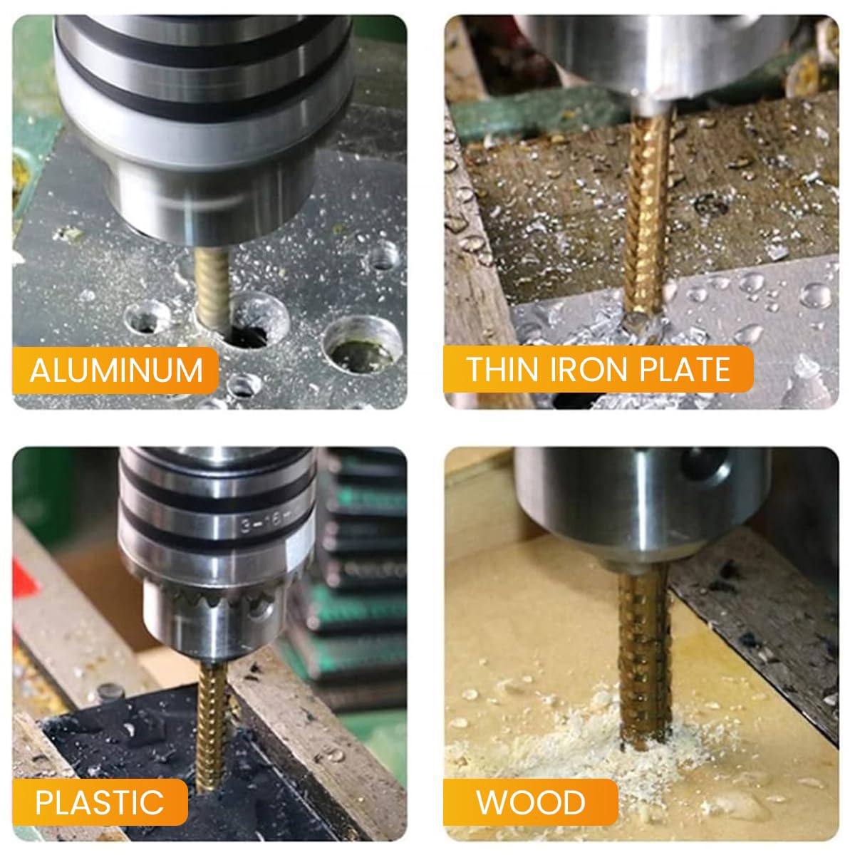 Serplex Step Drill Bits Set for Metalworking and Woodworking with 30 Sizes 4–32mm | Includes 3 Twist and Saw Bits