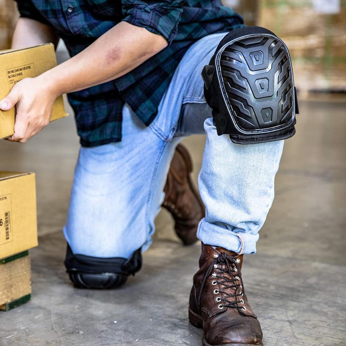 Proberos Knee Protector Pads for Work and Skating featuring TPE Hard Shell & Cushioning | Waterproof Ergonomic Design