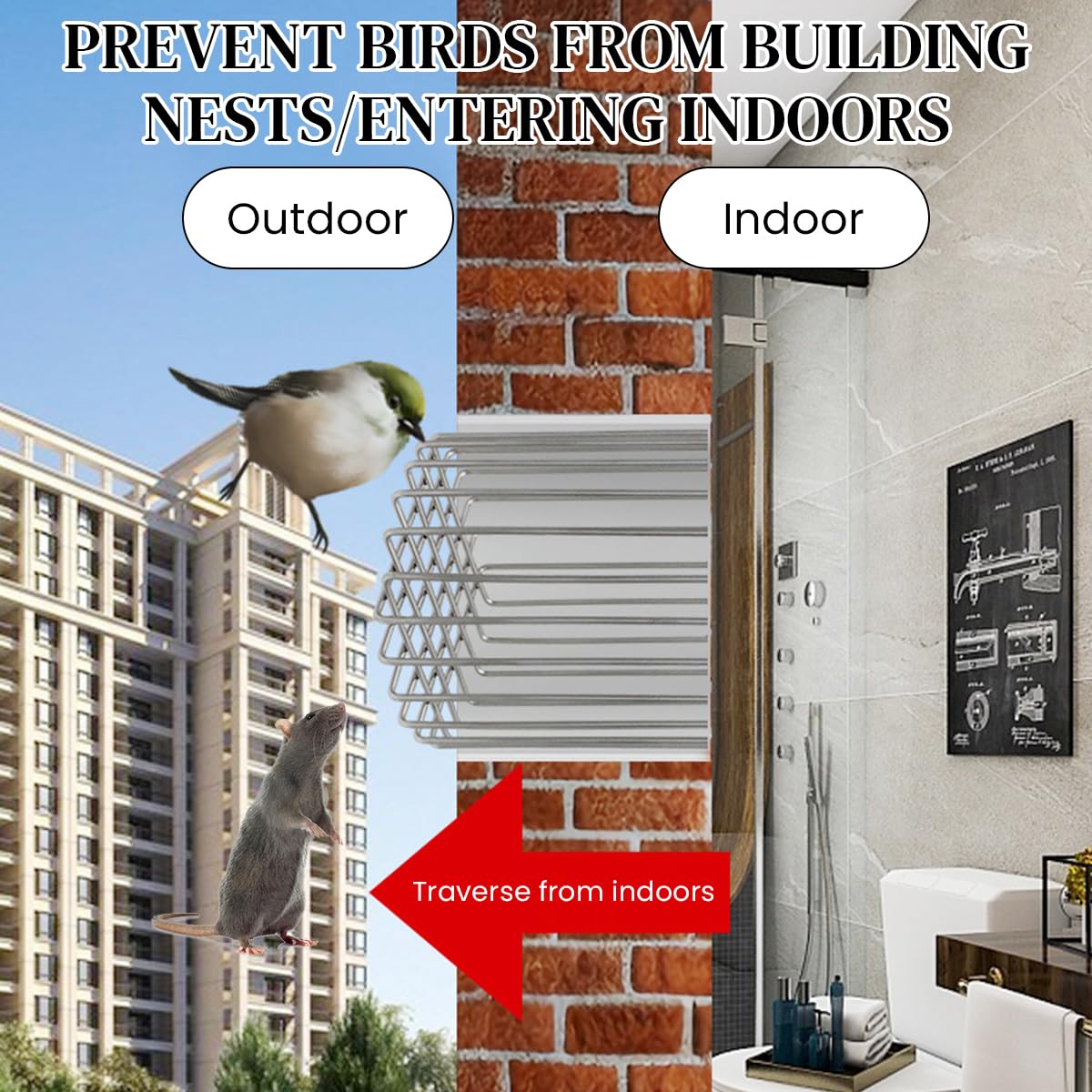 HASTHIP Metal Wire Grid Drain Outlet Stopper for 95 mm Pipes with Anti Rat Design | Rust Resistant 304 Stainless Steel