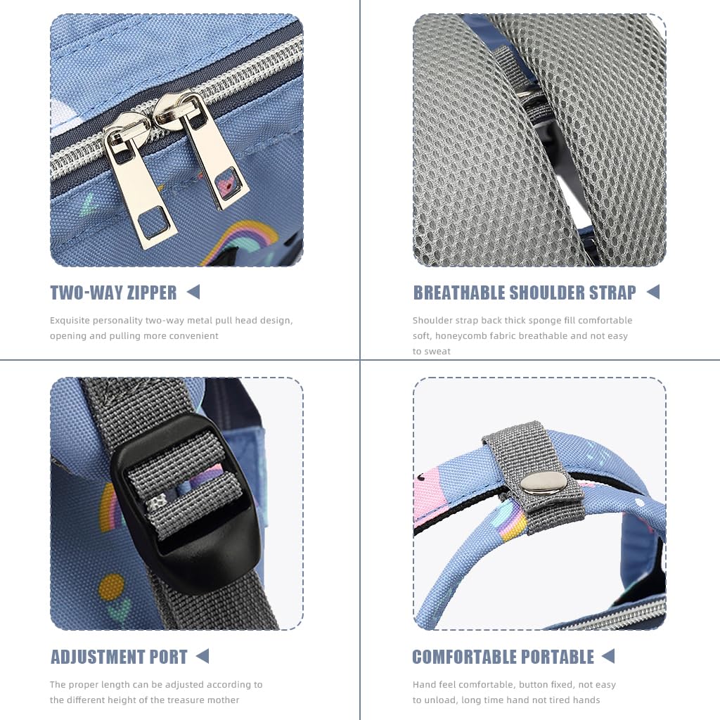 SNOWIE SOFT Diaper Bag Backpack for Travel with USB Port and 30×20×20 cm Large Capacity | Includes Insulated Bottle Pouch and Stroller Hooks