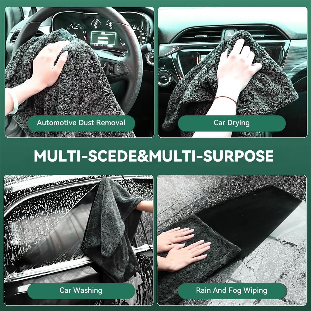 STHIRA Microfiber Cloth for Car with 40x60cm Size and 1100 GSM Ultra‑Absorbent Design | Safe Non‑Abrasive Cleaning Towel