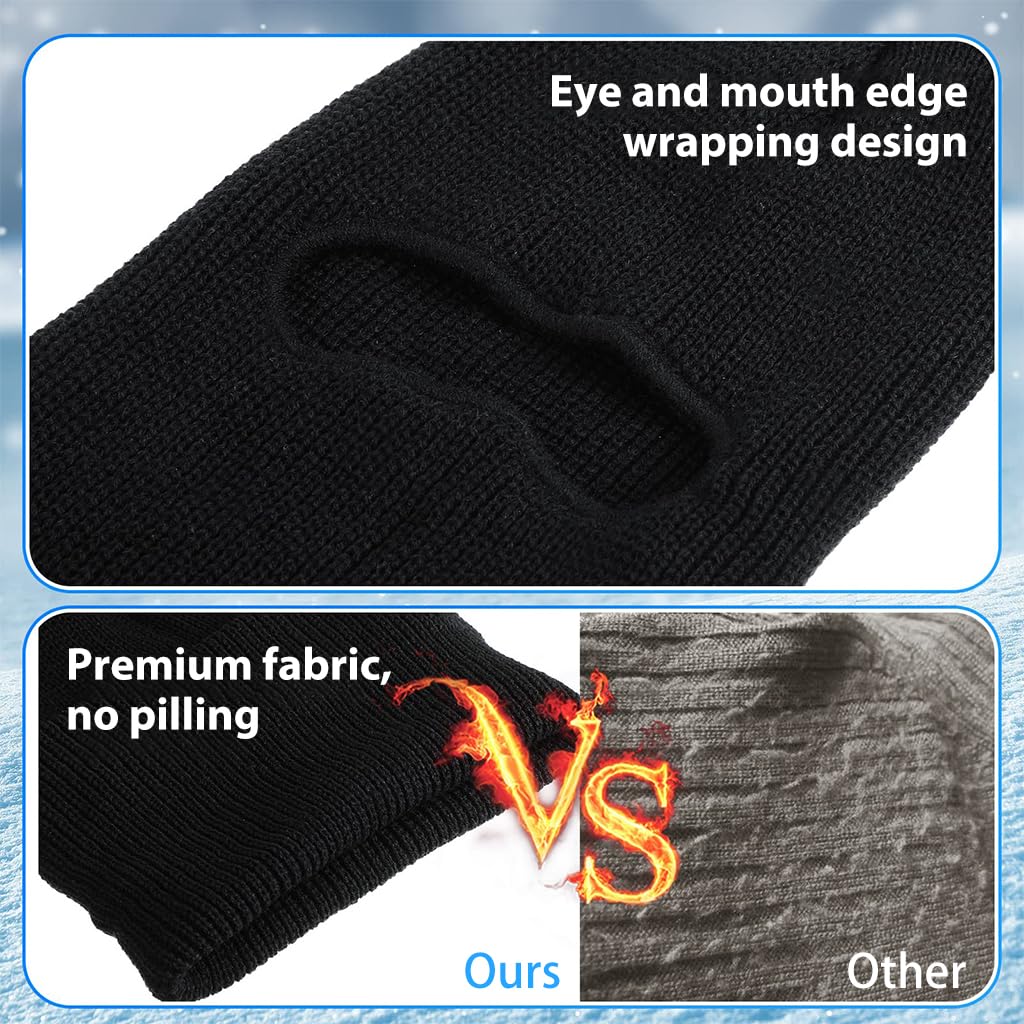 PROBEROS Knitted Balaclava Face Mask for Ski & Motorcycle Use with Ergonomic Fit | 2PCS