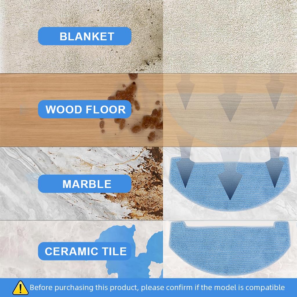 HASTHIP Robot Vacuum Cleaner Spare Parts for ILIFE T20s Pro with 7 Pcs Set | Easy Install