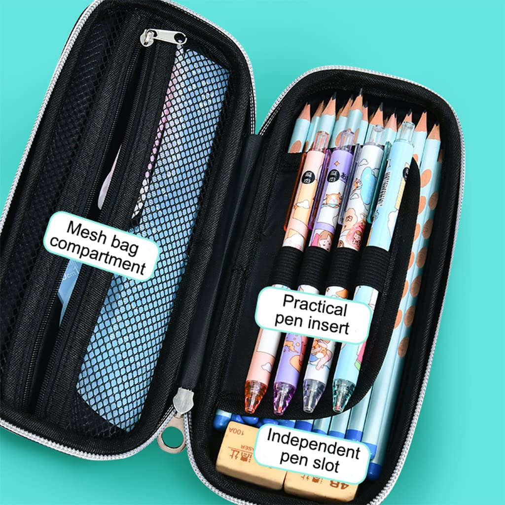 HASTHIP Pencil Case for Students with 3D Pinchable Dinosaur Design and 24×11×4.5 cm Capacity | EVA Stationery Bag
