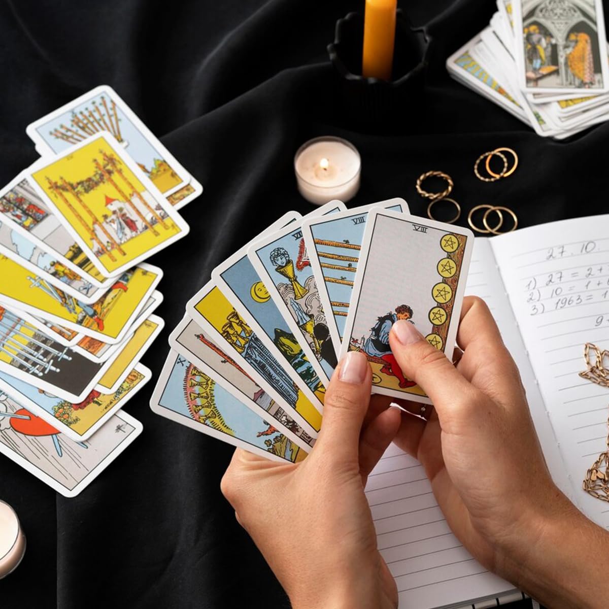 PATPAT Tarot Card Deck Set for Beginners with 78 Cards and Guidebook | Retro Illustration