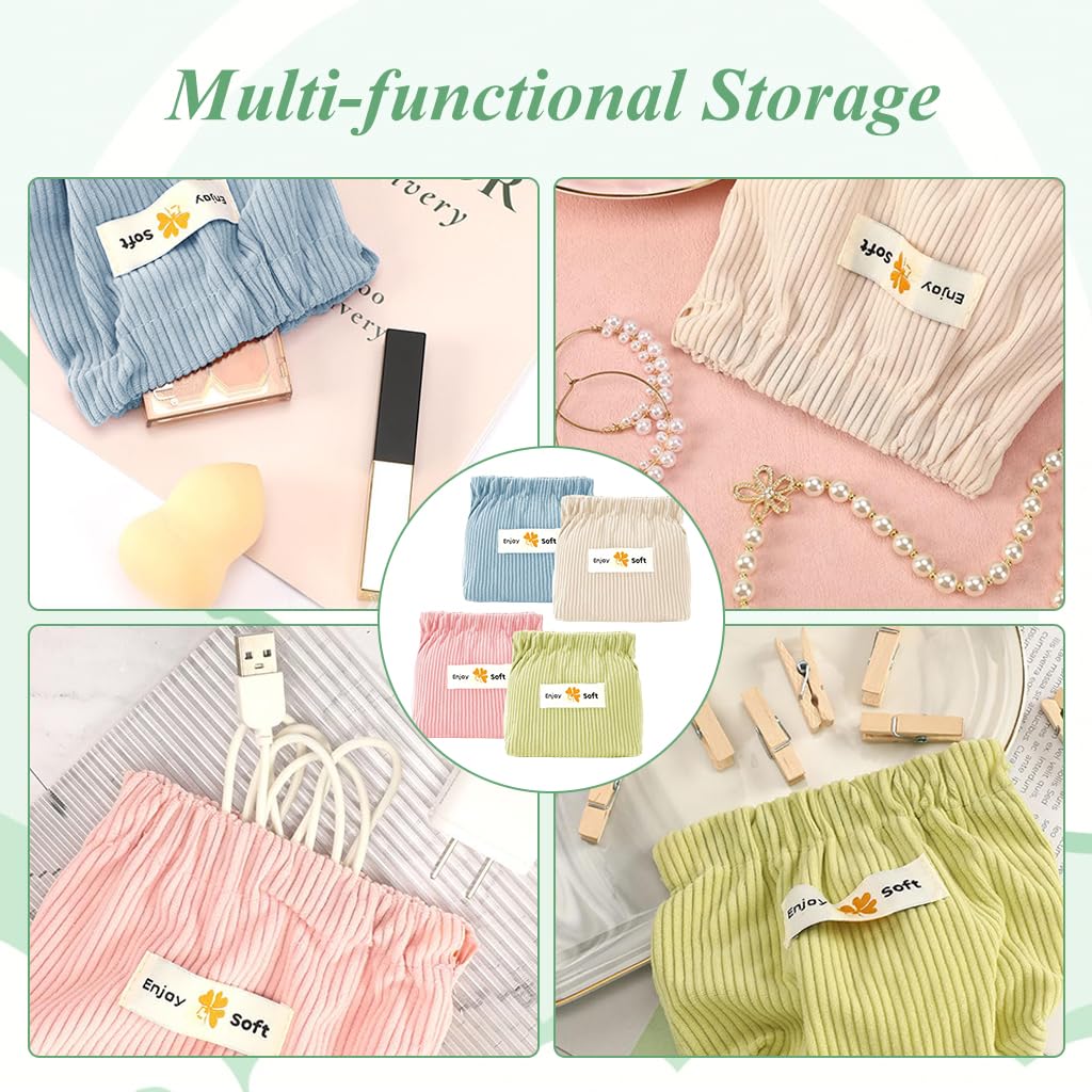 MAYCREATE Makeup Pouch Set for Travel Organization with Easy Squeeze Open | 12 pcs 13x5x12 cm