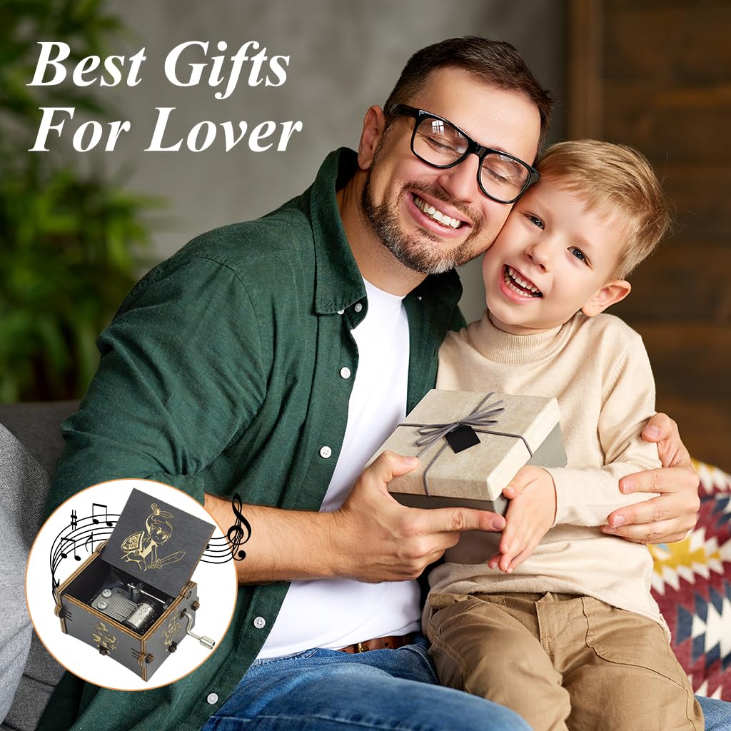 PATPAT Zelda Wooden Music Box featuring 6.4x5.1x4.2cm size and manual crank mechanism | ideal gift