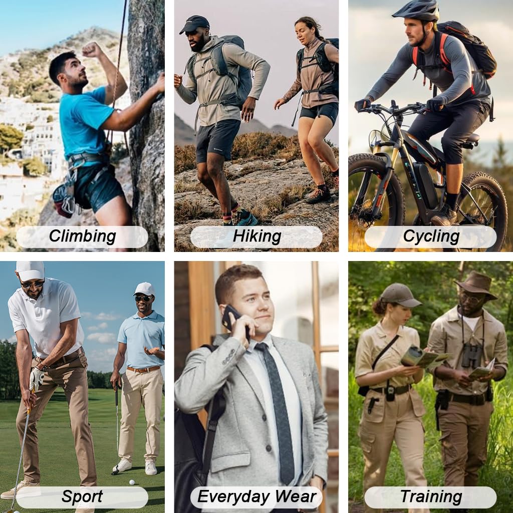 PROBEROS Work Belts featuring Quick Release Alloy Buckle 51in Adjustable Nylon Web | Pack of 2