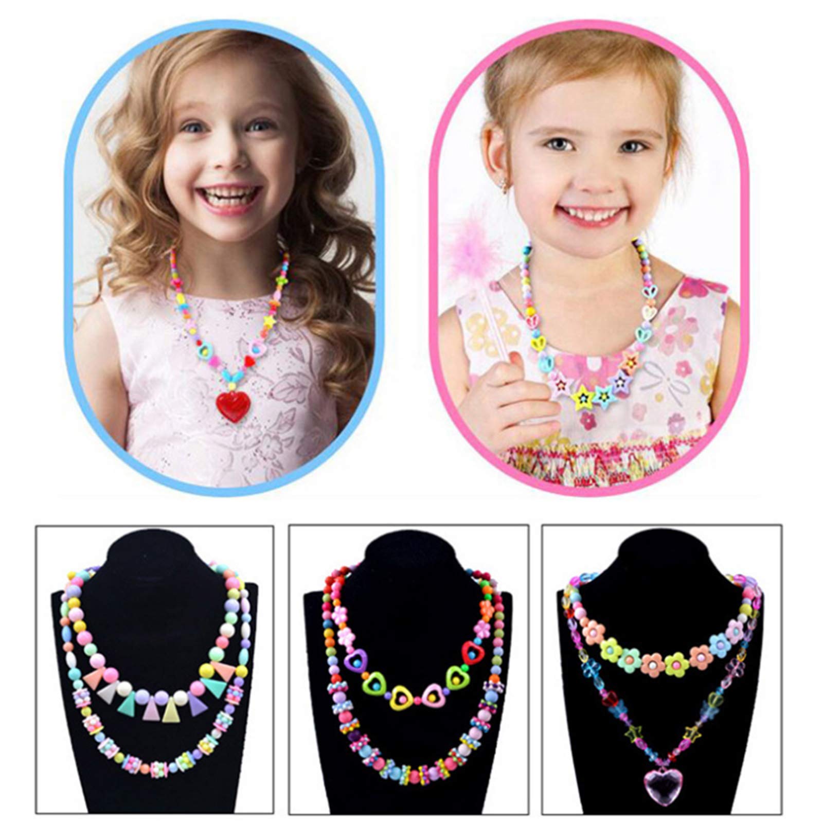 ZIBUYU Beads for Jewellery Making with 24 Grid Storage Box and 580 Pcs Set for Kids | DIY Necklace and Bracelet Craft Kit