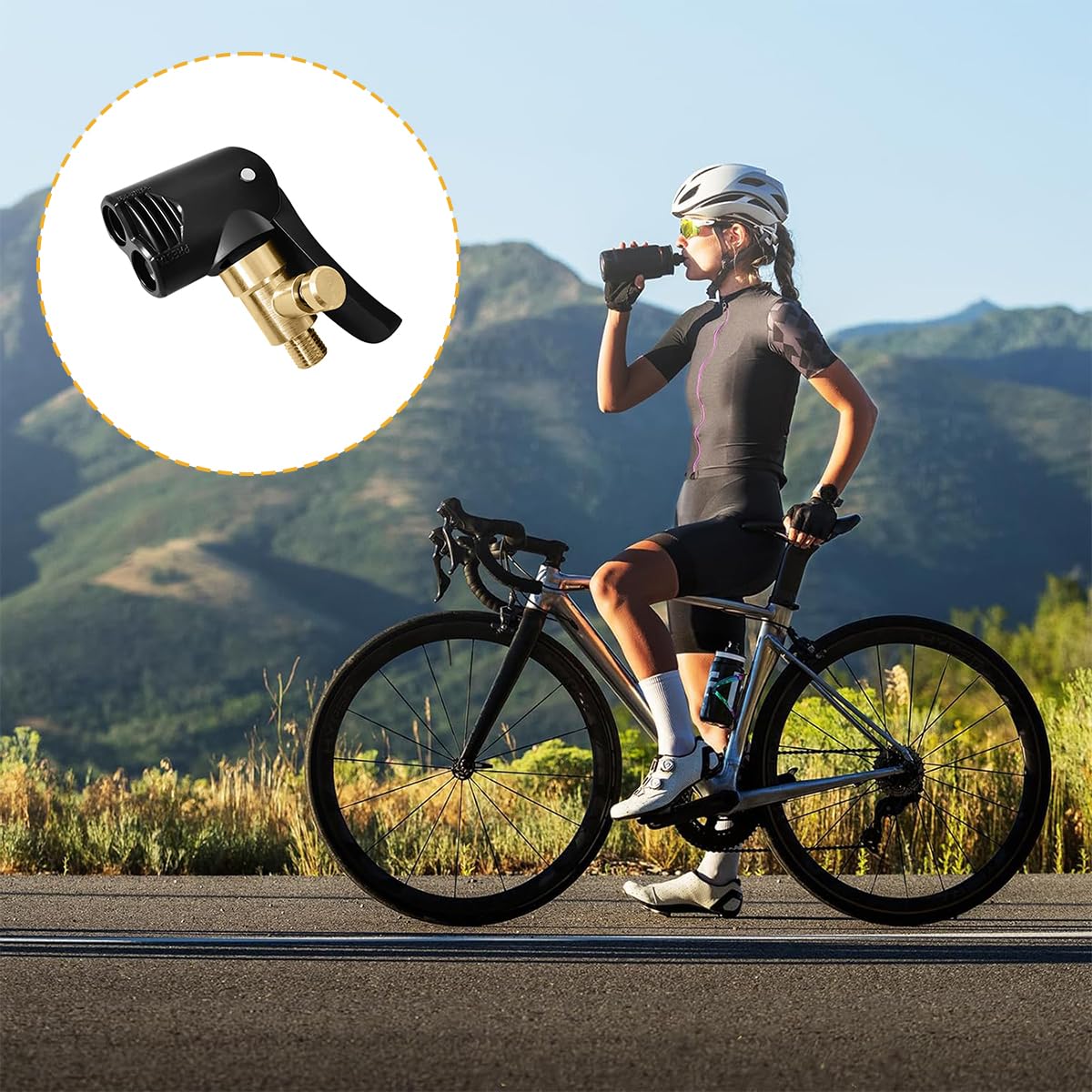 STHIRA Universal Valve Adapter for Schrader and Presta featuring Easy Deflation | Compact Converter for Car Bike and Motorcycle Tires