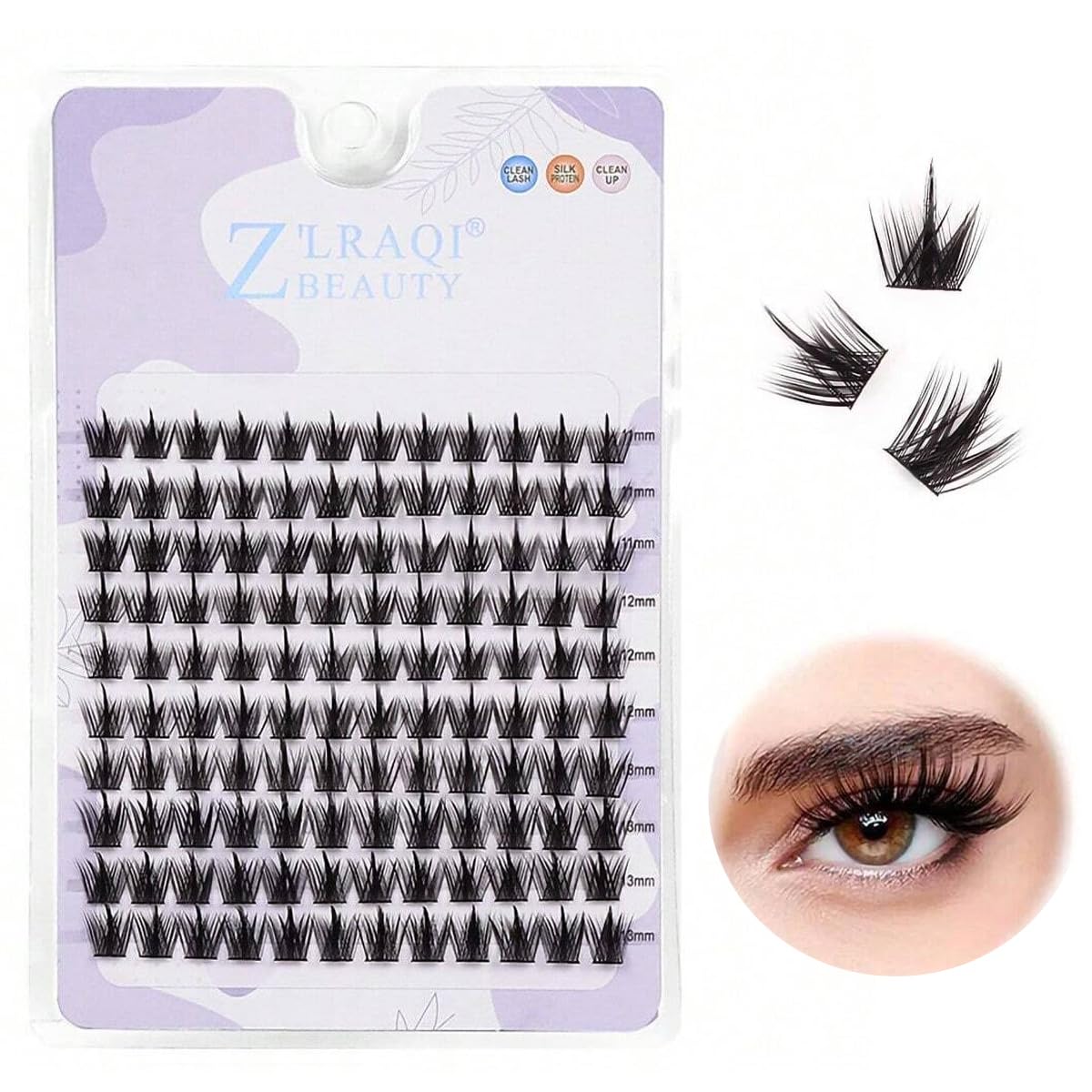 MAYCREATE Eyelash Clusters Lash Kit for DIY Extension with 160pcs 11–13mm D Curl | Beginners