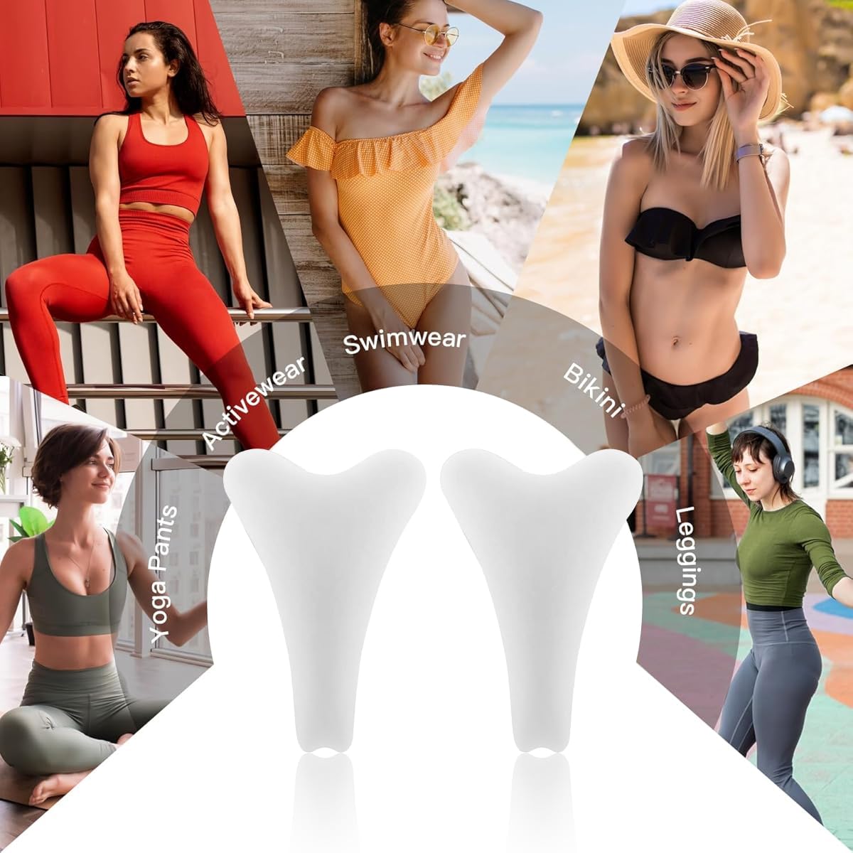 HANNEA Camel Toe Concealers for Swimwear with Waterproof Adhesive Silicone Pads | Reusable Pack of 2