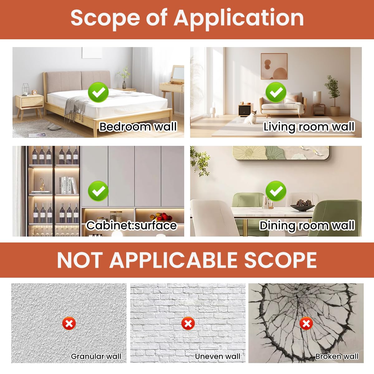 HASTHIP Wallpaper for Living Room and Bathroom with Self Adhesive 3D Slat Pattern 16x118 in Black and Grey PVC