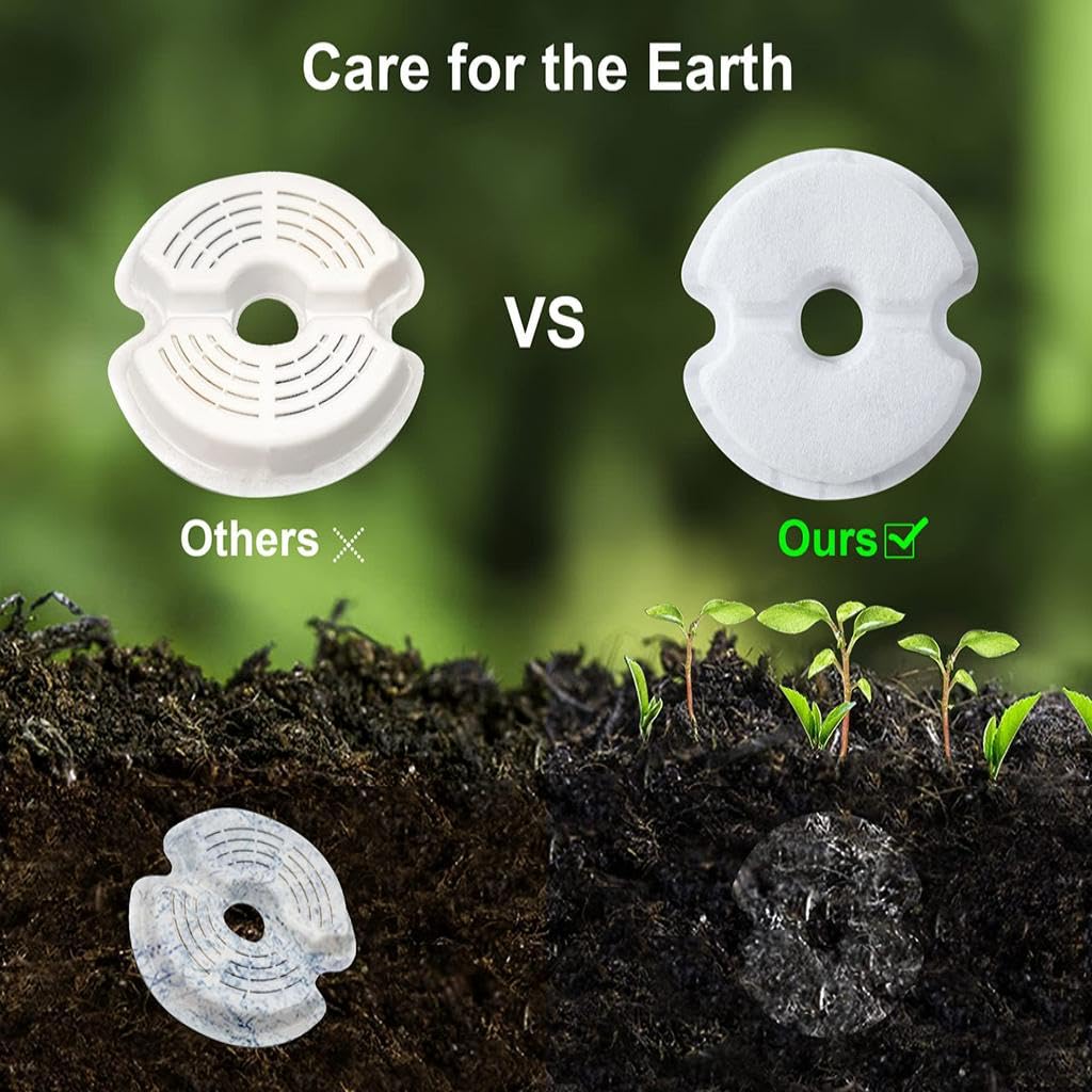 ZIBUYU Cat Water Fountain Replacement Filters 8 Pack with 4 Stage Filtration System | Safe Non Toxic Activated Carbon and Ion Exchange Resin for Clean Pet Hydration