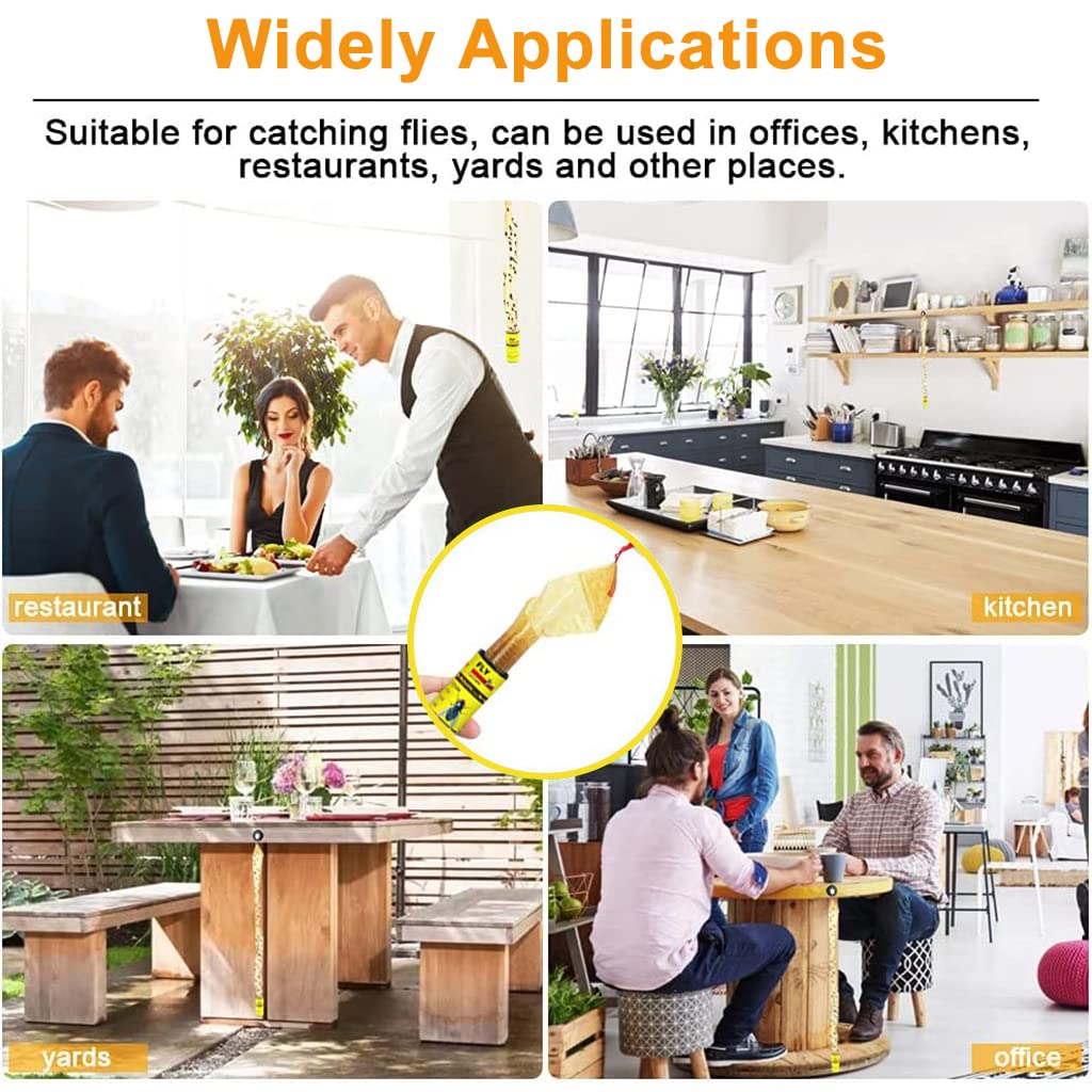 Supvox Fly Trap Kit for Garden and Indoor Use featuring 48PCS Ultra Sticky Yellow Traps