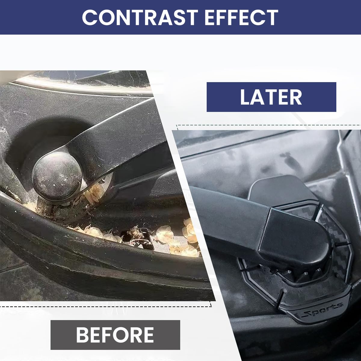 STHIRA Car Wiper Hole Protector Pads for Windshield Dust Protection | 4PCS Silicone Guards