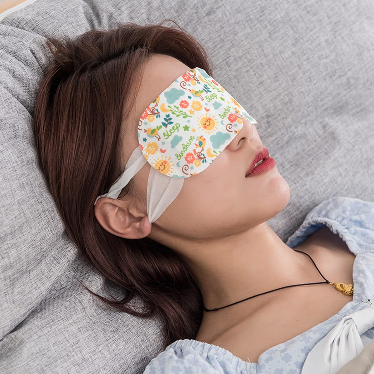 MAYCREATE Steam Sleep Eye Mask for Relaxation with V Cut Fit and 10 Pack Lavender Heat | Travel and Eye Fatigue Relief