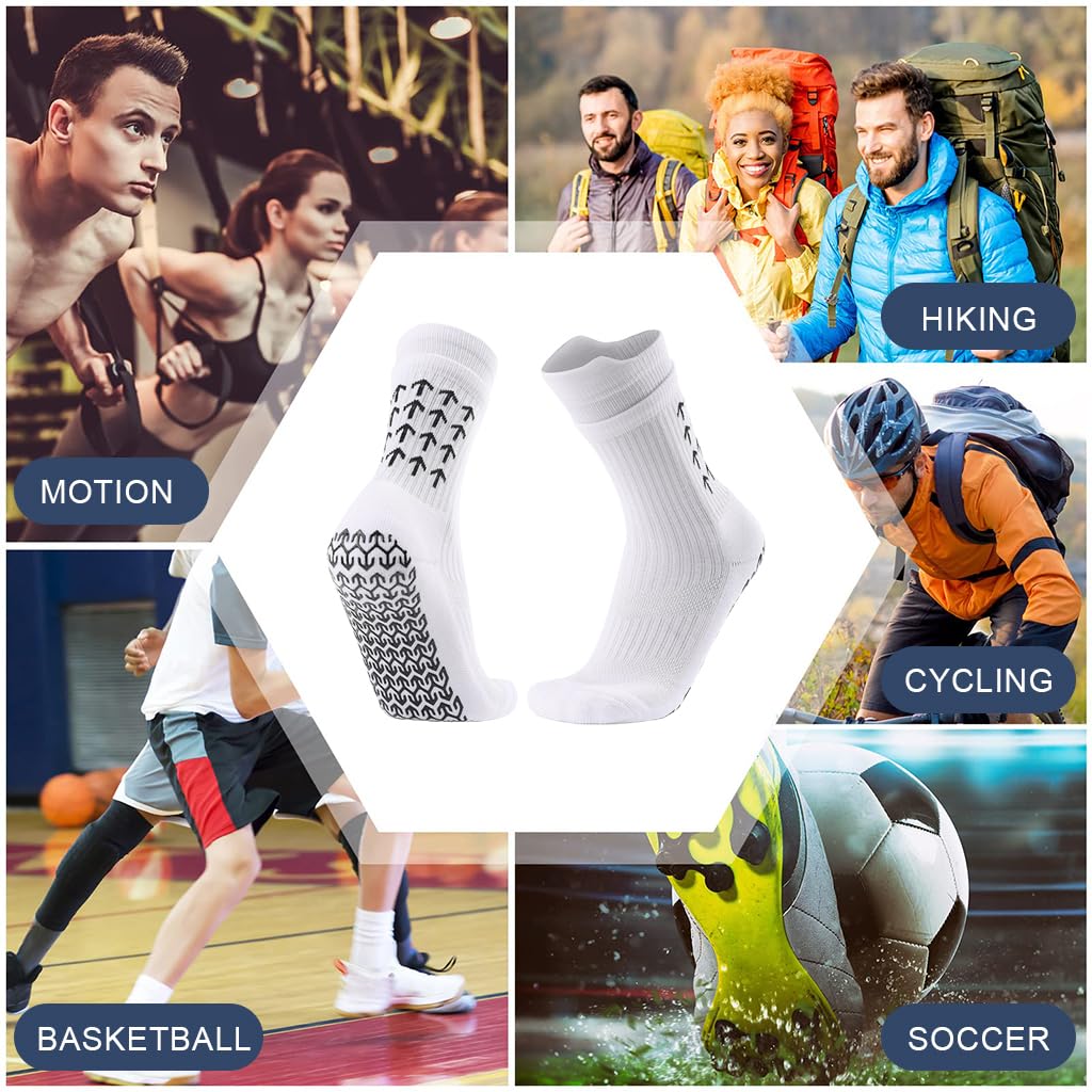 PROBEROS Football Socks for Soccer and Running with Rubber Anti Slip Grip | Breathable Compression Fit