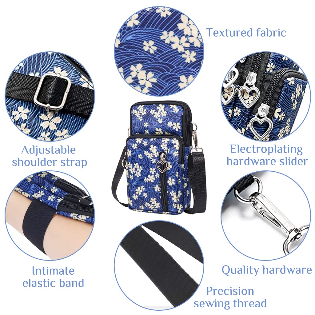 PALAY Phone Crossbody Bag for Women with 3 Layer Design and Waterproof Nylon Fabric | 19×10×6 cm Sling Purse