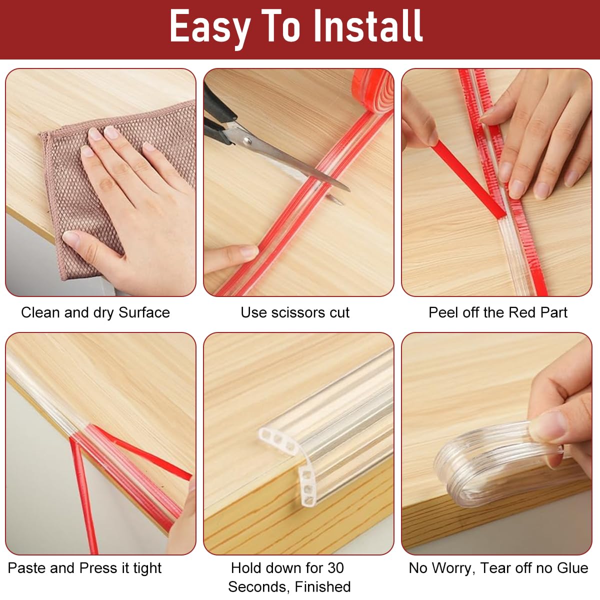 SNOWIE SOFT Corner Protector for Baby with 3.3 ft Length featuring Air Bubble Cushion | Transparent Edge Guard for Tables and Cabinets