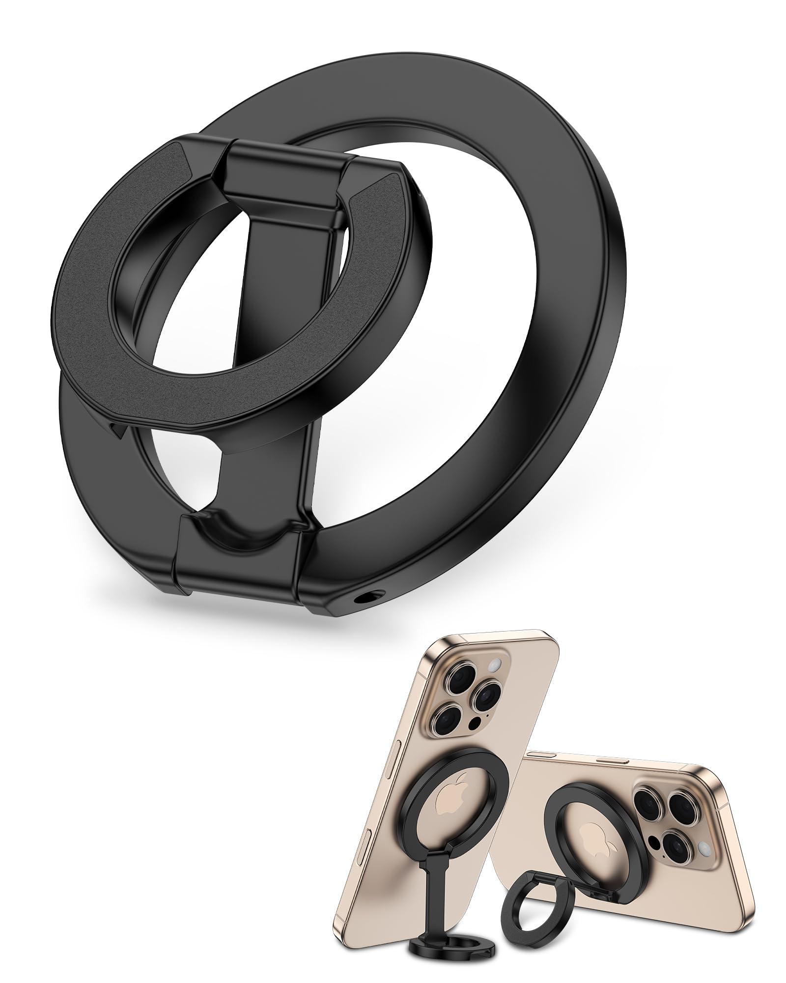 ZORBES® Phone Grip Holder Dual-Sided Finger Ring Adjustable Kickstand Loop for 16 Pro Max/15 Plus/14 Pro