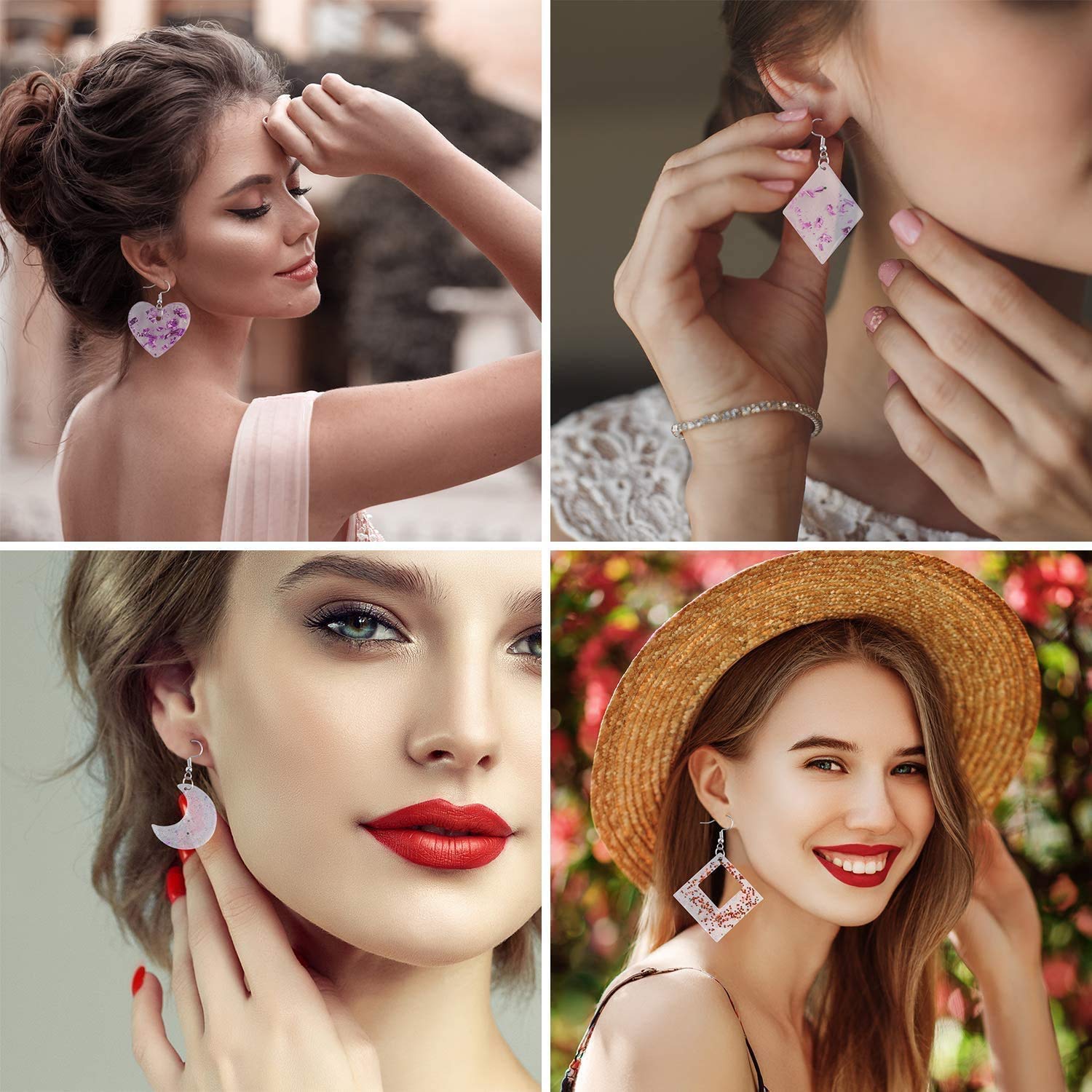 HASTHIP Earring Resin Moulds Kit for DIY Jewellery Making with 249pcs Accessories | Non Stick Silicone Moulds for Unique Handmade Gifts