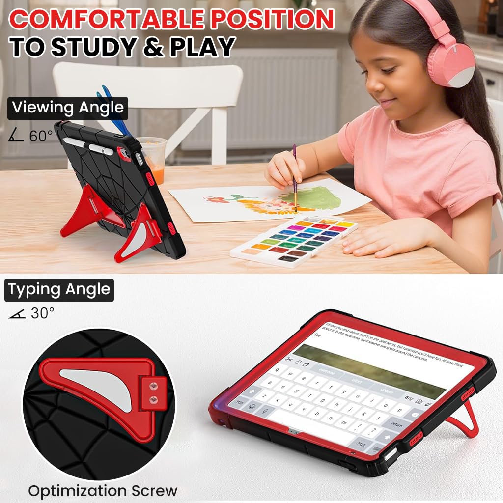 ZORBES iPad Case for 10th Gen 10.9 in and 11th Gen with Kickstand & Strap | Dual Layer Silicone