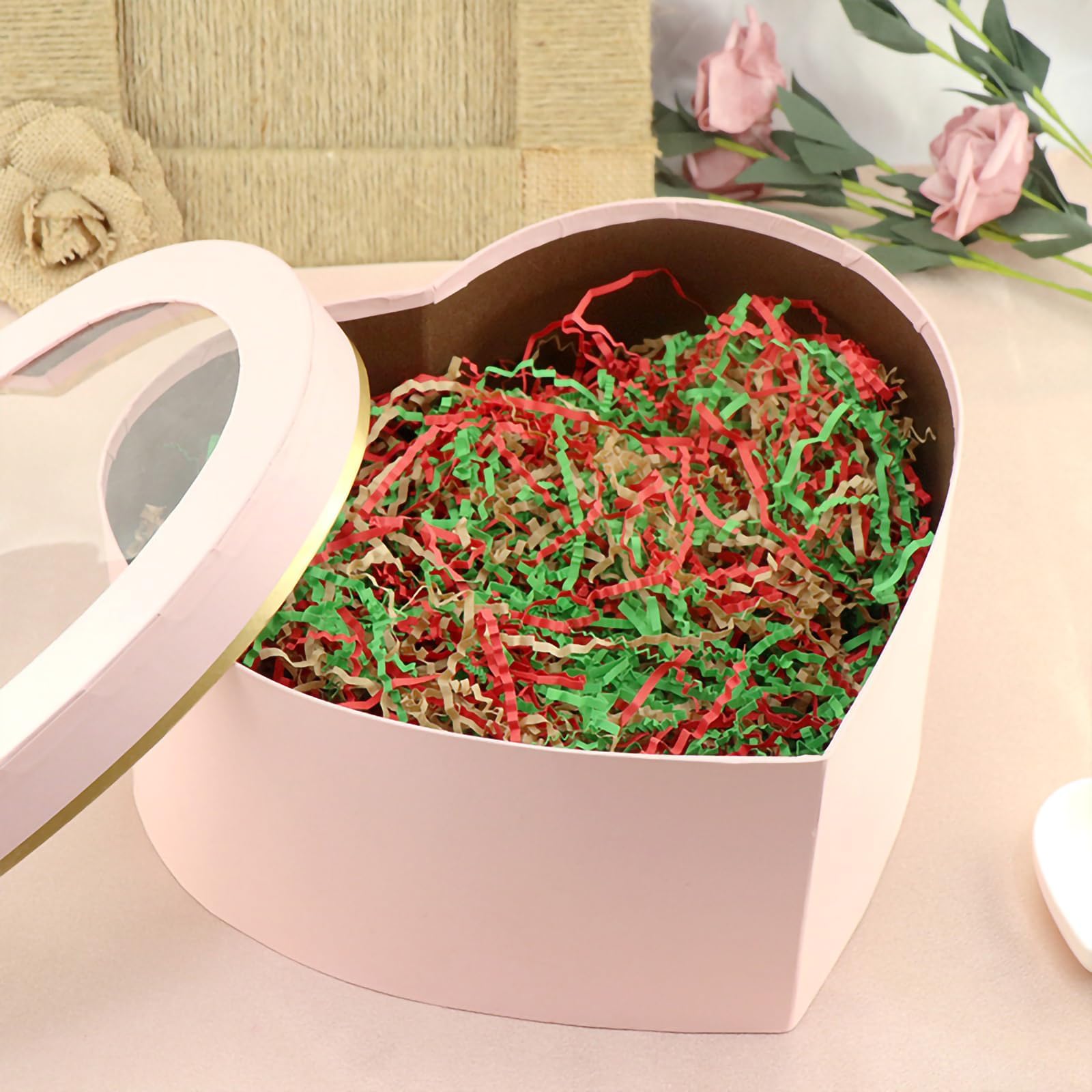 ZIBUYU Paper Raffia for Gift Wrapping and DIY Crafts with 3 Colors | 50g Eco Paper Filler