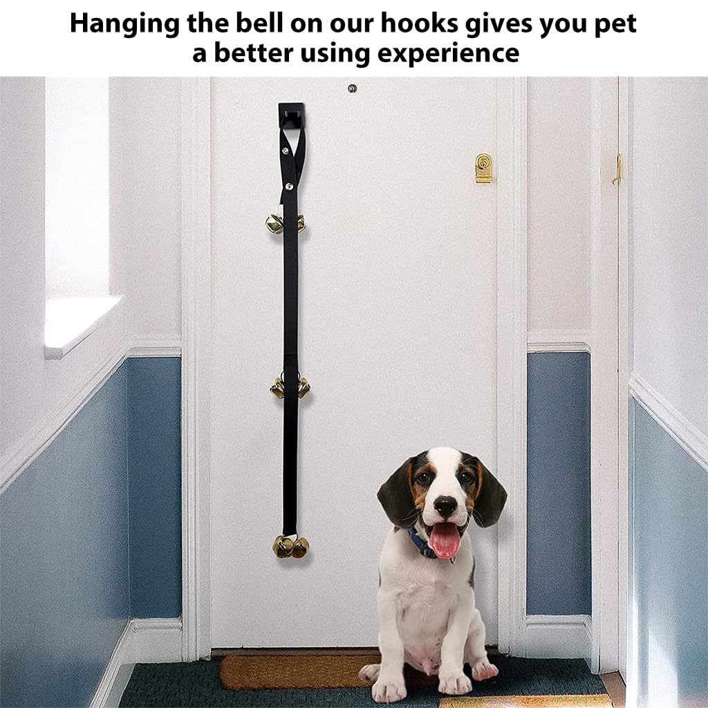 Qpets® Dog Doorbell Training Bell Door Hanging Bell for Potty Training, Going Out, Simple Dog Training Bell for Behavior Training & Communication 85cm Long Training Bell for Puppies, Adult Dog