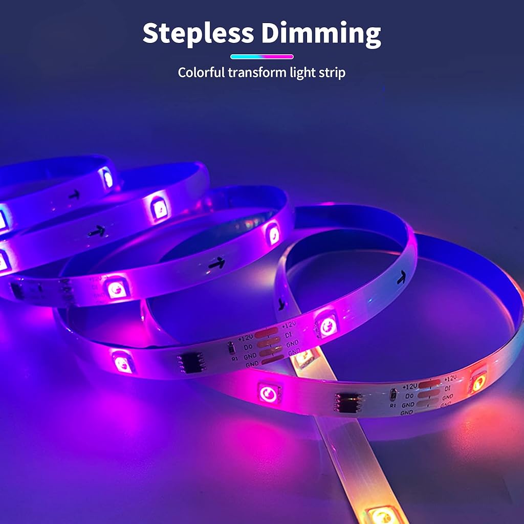 ELEPHANTBOAT® RGBIC Led Strip Lights with Remote 5M/16.4Ft Led Strips for Home Decoration WiFi App Control Smart RGB Led Strip Work with Alexa and Google Assistant Music Sync for TV Gaming Room Party